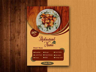 Food Flyer banner brand identity branding brochure business company corporate design flyer food flyer graphicdesign illustration illustrator print