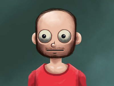Shocked Man Avatar avatar design eth illustration man nft nftcollectible nftcollector nfts picture profile picture red