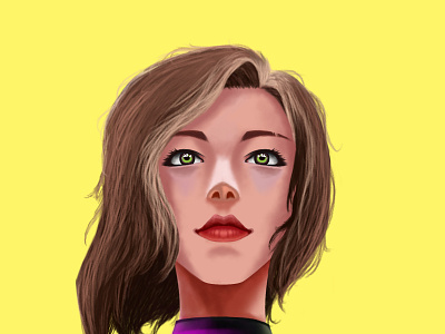 Future Girl Illustration avatar brown hair girl nft nftart nftcollector profile picture yellow