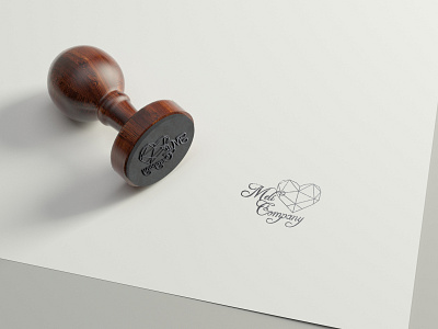 Meli & Co. rubber stamp mock up branding design flat graphic design illustrator logo minimal photoshop rubber stamp