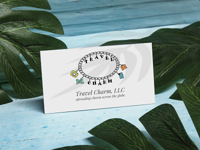 Travel Charm business card mockup branding business card design design graphic design logo