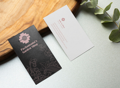 Pachamama business card design mockup branding design flat graphic design illustrator logo minimal