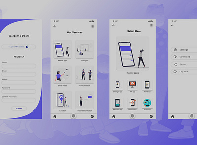 World service app app design graphic design ui ux