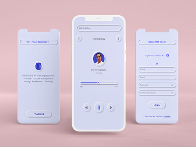 Music app app design graphic design ui ux