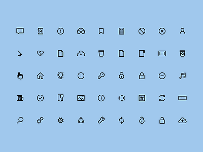 Icons for Windows 10 flat icons line icons simple icons stroked icons windows 10 windows icons