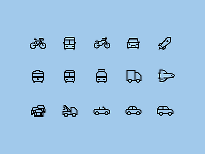 Transport Icons for Windows 10 bus car line icons subway suv train tram transport truck windows icons