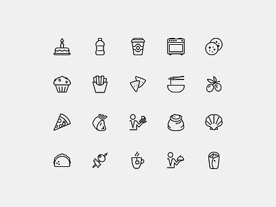 Food Icons cookies drink food ios ios icons noodles pizza rack of lamp taco wrap