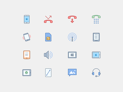 Mobile Icons in Office Style