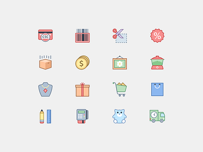 E-commerce Icons in Office Style by Alex for Icons8 on Dribbble