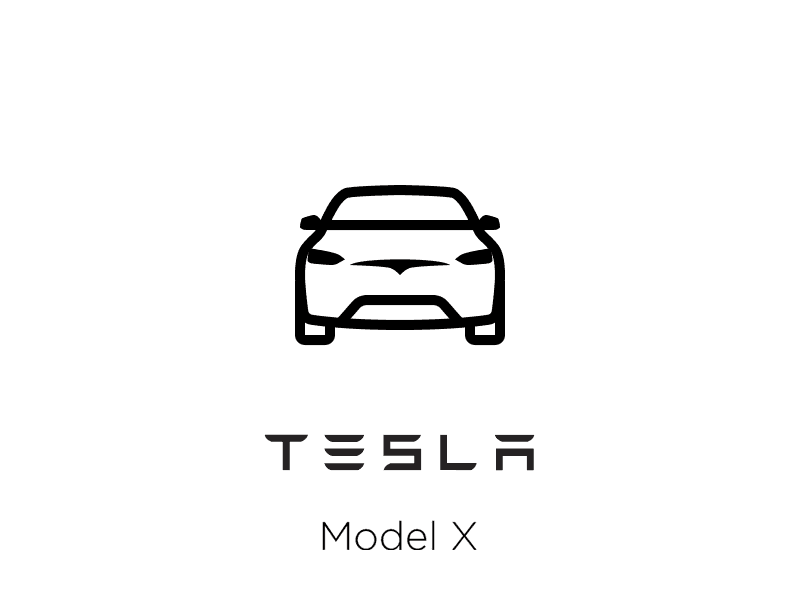 Tesla Model X car electric car falcon wings ios icon model x suv tesla tesla model x