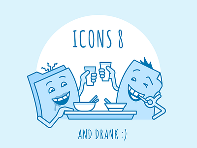 Icons Ate dinner document drinking eating flat icons folder lunch