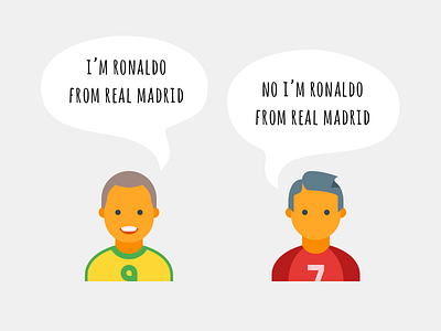 Ronaldo vs Ronaldo brazil celebrity cristiano ronaldo flat icons football portugal real real madrid ronaldo