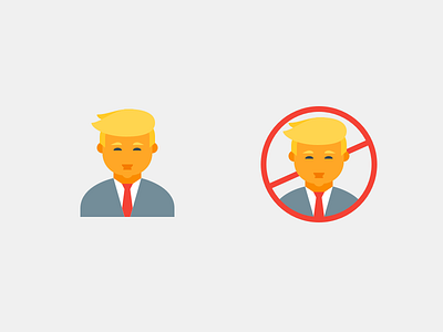 Anti-Trump Icon Becomes More Popular Than the Trump One celebrity donald trump election flat icons president trump usa