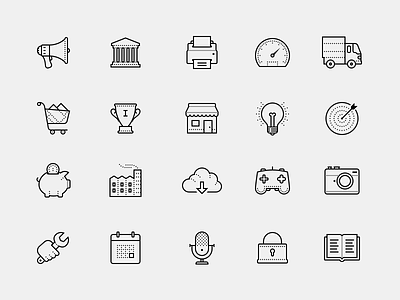 • • • DottyDots • • • dot dots flat icons icons ios line wired