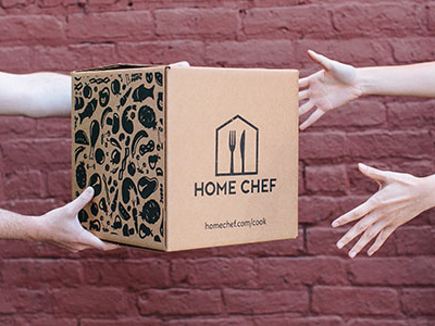 New Box Design box home chef meal kit packaging pattern print