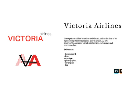 Victoria Airliness branding graphic design illustration logo