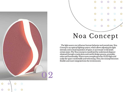 Noa Concept decor design lighting design meditation oled design relax social good wall
