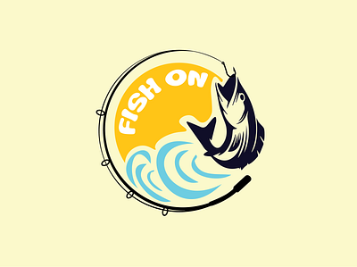 Fish On 3d animation bissiness branding corporate design design fish fishing graphic design hook illustration logo minimal motion graphics typography
