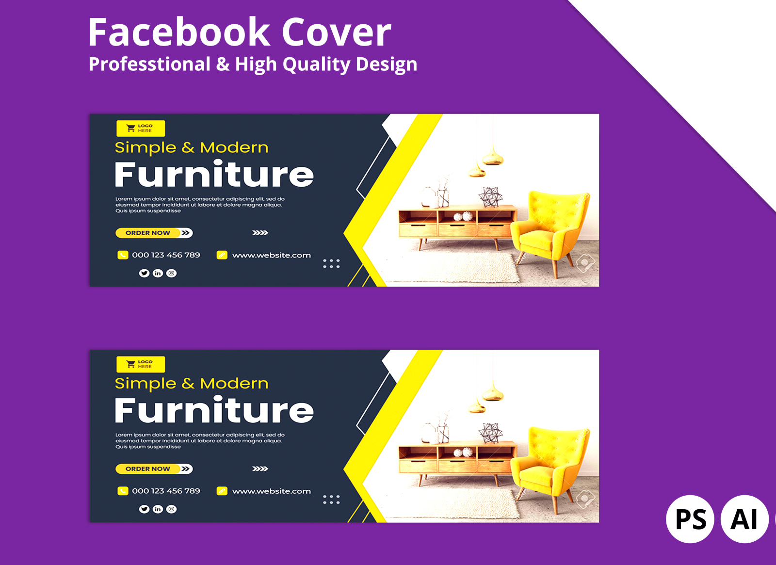 Furniture Facebook Cover Template by Md Rafiul Haque on Dribbble