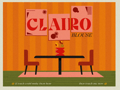 Blouse album art clairo design fan art graphic design illustration indie music typography vector