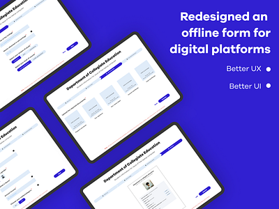 Redesigning of an offline form design illustration typography ui ux vector