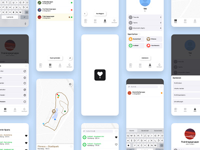 SPOTR — Screens app design flat minimal ui ux