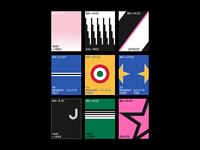 Bianconeri Poster Set — BN—H / CT / A design editorial design flat football graphic design minimal poster design print design soccer sports