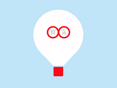 Hot Air Balloon Whoosh logo #dailylogochallenge