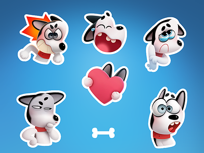 Max the Husky stickers character dog husky stickers sticker