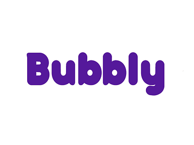 Bubbly design logo typography