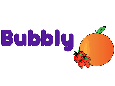 Bubbly design illustration logo typography