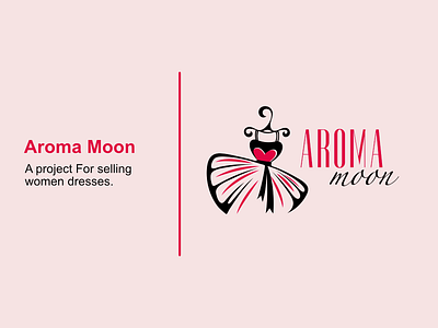 Logo for Aroma moon ( women dresses ) affinitydesigner branding design graphic design graphicdesign illustration illustrator logo minimal