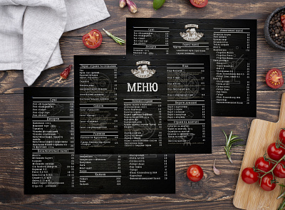 Menu design for the Recreation center black design food menu menu
