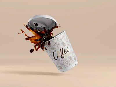 Coffee Cup Design brand brand design brand identity branding brown coffee coffee cup coffee splash cup cup design design graphic design pattern