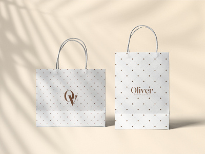 Oliver Brand Shopping Bag Design adobe bag bag design branding design graphic design logo shopping bag