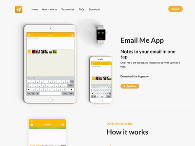 Email Me new landing page