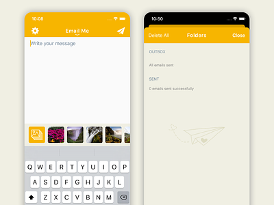 Quick Notes To Self - New Folders Screen [Yellow Version] app app design app store apple flat iphone iphone app iphonex screenshots ui ux