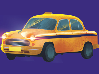 Taxi from Kolkata India illustration illustrator myntra photoshop poster art print vector