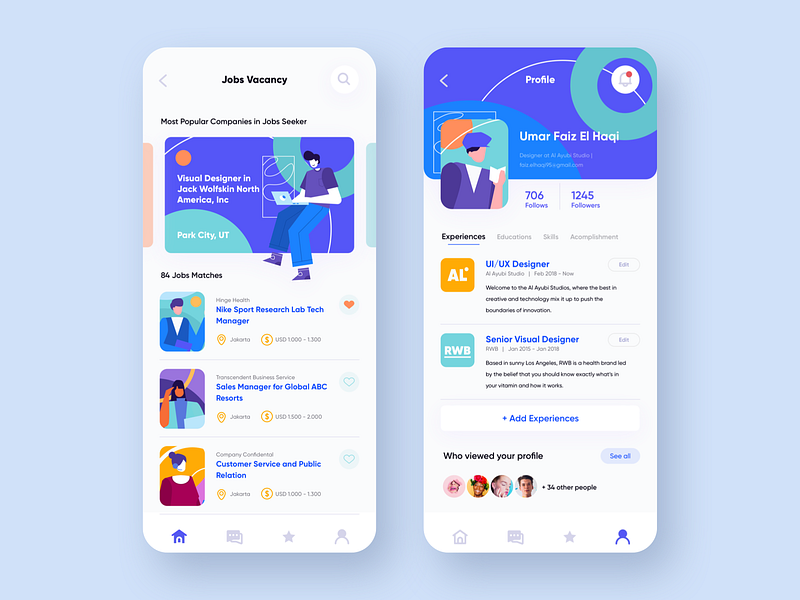 Job Search App by Nugraha Jati Utama on Dribbble