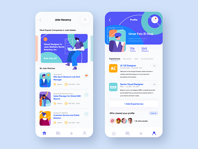 Job Search App app design ecommerce flat illustration job mobile app service simple ui uidesign ux
