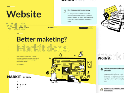 Markit Homepage app clean design ecommerce homepage illustration mobile sass service ui website