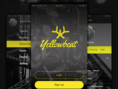 Yellowbeat app black fun ios iphone mobile music play