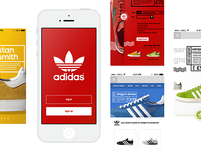 WIP05 Adidas - Redesign Concept adidas adidasoriginal ios layout mobile shoes site ui userinterface ux webdesign website