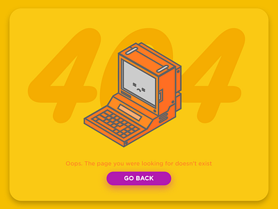 Isometric 404 page 404 character dekstop error flat illustration isometric