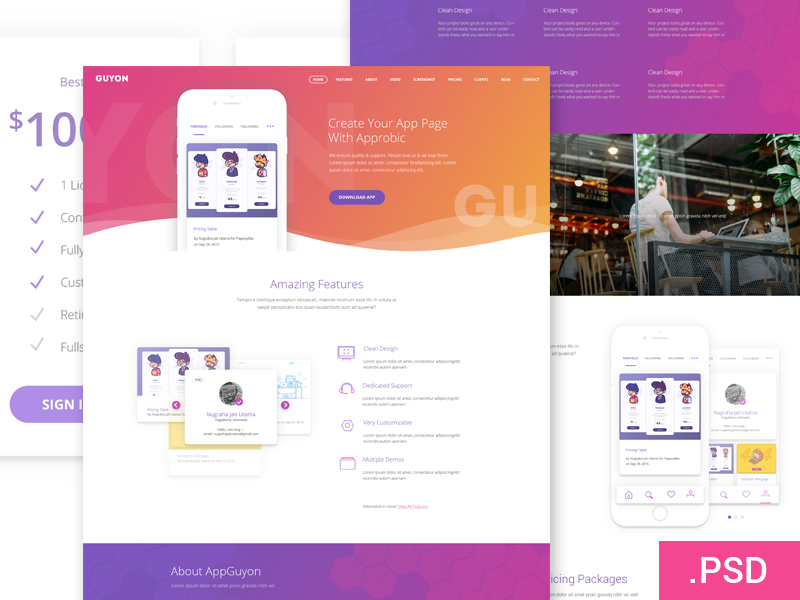 Guyon Homepage by Nugraha Jati Utama on Dribbble