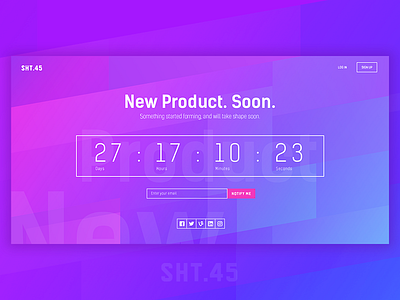 Coming Soon Page comingsoon countdown design gradient notify portfolio ui ux website