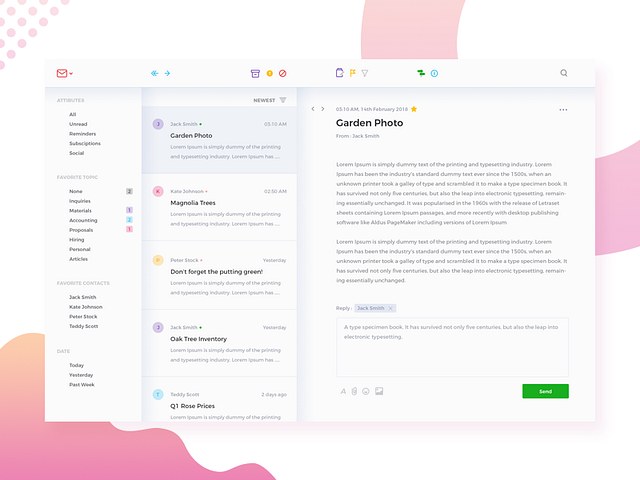 Mail Dashboard by Nugraha Jati Utama on Dribbble