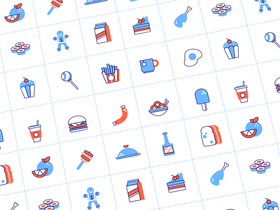 Food Icons candy clean cute food icon iconset illustration milk popular simple vector