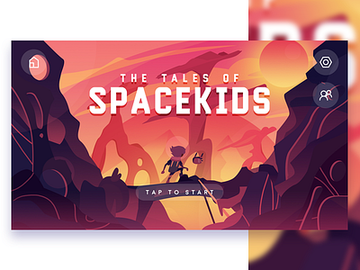 Spacekids Illustration adventure art board game games gradient home illustration planet popular sci fi simple space