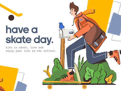 Have A Skate Day design homepage icon illustration skate